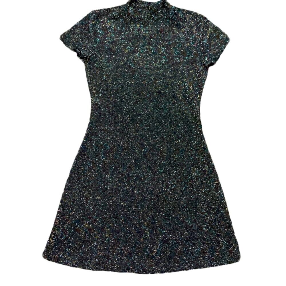 Forever 21 Black Glitter Mini Dress Size Small